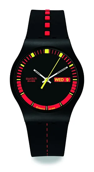 Swatch Jelly in Jelly Black On Fire SUJB704