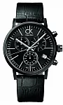 Calvin Klein Gent Post Minimal Chrono Black Collection PVD K7627401