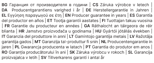 Etykieta GARAN - dół