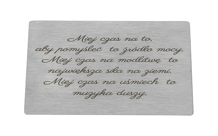 Przykładowy grawer na pudełku