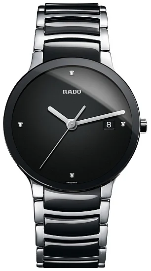 Rado Centrix Gent Diamonds Quartz L Black Ceramic R30934712