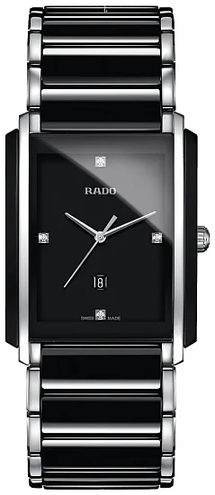 Rado Integral Gent Diamonds Quartz L Black Ceramic R20206712