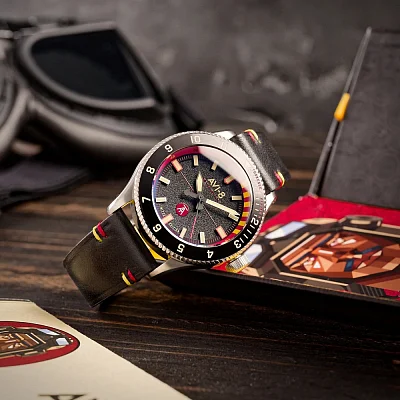 AVI-8 Flyboy Tuskegee Airmen Meca-Quartz Limited Edition Lucata Set AV-4103-01
