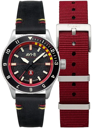 AVI-8 Flyboy Tuskegee Airmen Meca-Quartz Limited Edition Lucata Set AV-4103-01