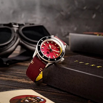 AVI-8 Flyboy Tuskegee Airmen Meca-Quartz Limited Edition Ramitelli Set AV-4103-04