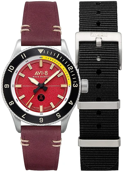 AVI-8 Flyboy Tuskegee Airmen Meca-Quartz Limited Edition Ramitelli Set AV-4103-04