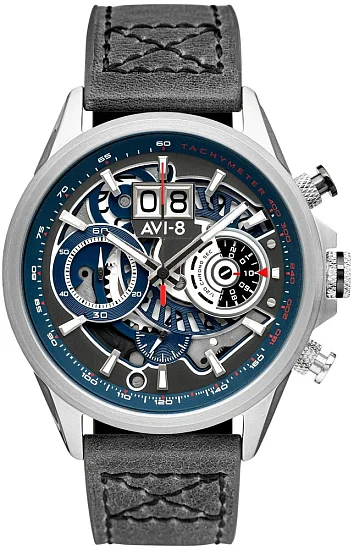 AVI-8 Hawker Harrier II Matador Chronograph Marine Steel Big-Date Skeleton AV-4065-04