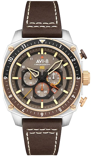 AVI-8 Hawker Hunter Atlas Dual Time Chronograph Slate Grey AV-4070-04