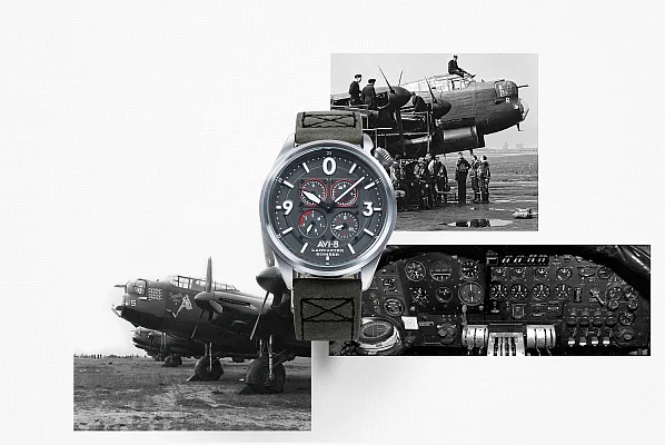AVI-8 Lancaster Bomber Day-Date GMT AV-4050-03