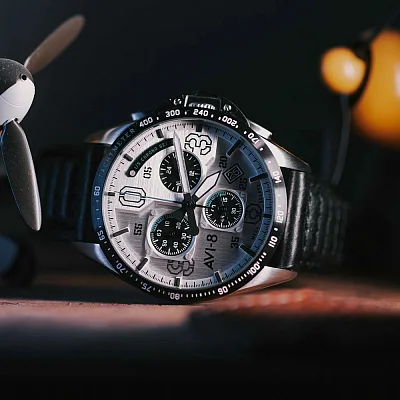 AVI-8 P-51 Mustang Blakeslee Chronograph Command Pilot AV-4077-01