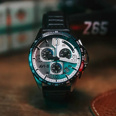 AVI-8 P-51 Mustang Blakeslee Chronograph Command Pilot AV-4077-01