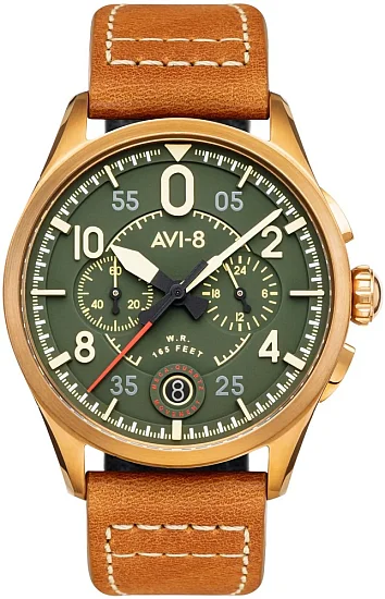 AVI-8 Spitfire Lock Chronograph Bronze Green Meca-Quartz AV-4089-02