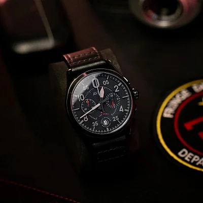 AVI-8 Spitfire Lock Chronograph Slate Black Meca-Quartz AV-4089-03