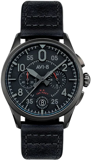AVI-8 Spitfire Lock Chronograph Slate Black Meca-Quartz AV-4089-03