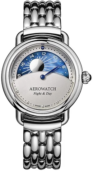 Aerowatch 1942 Mid-Size Lady Night & Day Quartz A 44960 AA10 M