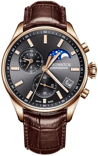 Aerowatch Les Grandes Classiques Quatz Chronograph Moonphase A 78990 RO02