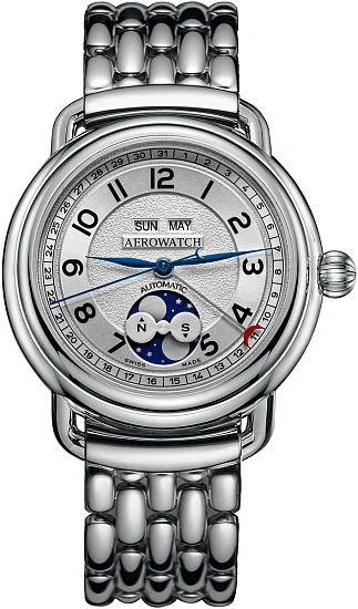 Aerowatch 1942 Big-Size Automatic Calendar Moonphase A 91108 AA01 M