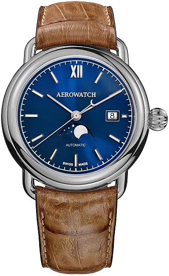 Aerowatch 1942 Big-Size Automatic Moonphase A 77983 AA06