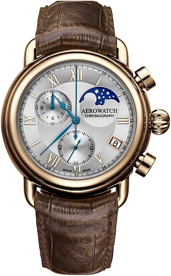 Aerowatch 1942 Chrono Moonphase Quartz A 78100 RO04