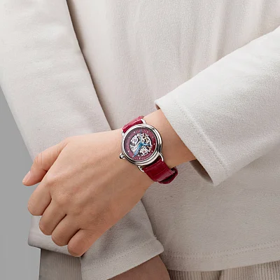 Aerowatch 1942 Mid-Size Lady Skeleton Automatic Diamonds A 60960 AA21