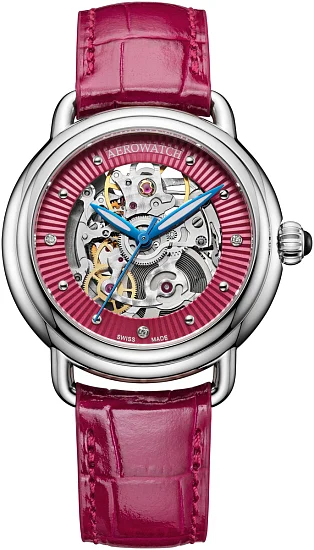 Aerowatch 1942 Mid-Size Lady Skeleton Automatic Diamonds A 60960 AA21
