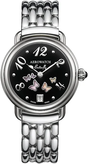 Aerowatch 1942 Mid-Size Lady Butterfly Quartz A 44960 AA03 M