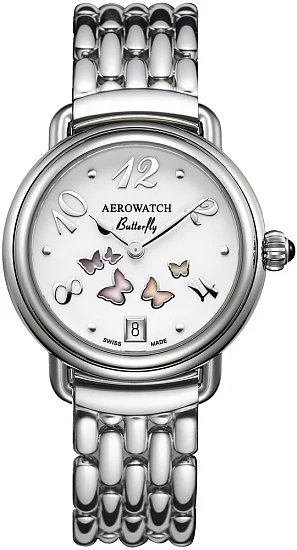 Aerowatch 1942 Mid-Size Lady Butterfly Quartz A 44960 AA01 M