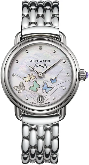 Aerowatch 1942 Mid-Size Lady Butterfly Quartz A 44960 AA05 M