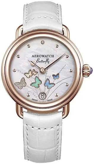 Aerowatch 1942 Mid-Size Lady Butterfly Quartz A 44960 RO05