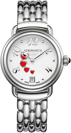 Aerowatch 1942 Mid-Size Lady Hearts Quartz A 44960 AA22 M