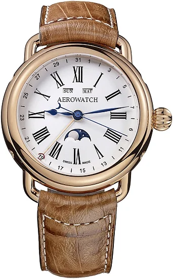 Aerowatch 1942 Moonphase Calendar Automatic A 75970 RO01