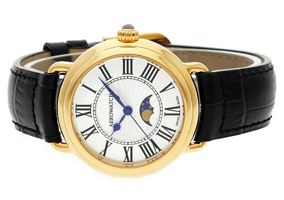 Aerowatch 1942 Moonphase Quartz Ladies A 43960 RO03