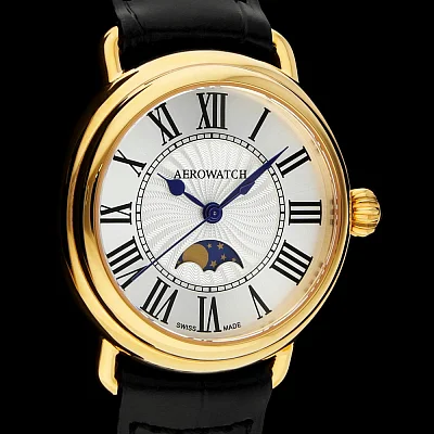 Aerowatch 1942 Moonphase Quartz Ladies A 43960 RO03