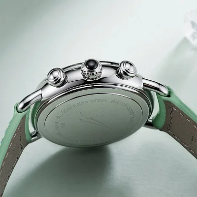 Aerowatch Chronolady 1942 Lady Quartz Pastel Green A 81105 AA03
