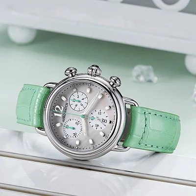 Aerowatch Chronolady 1942 Lady Quartz Pastel Green A 81105 AA03