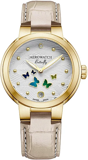 Aerowatch Harmonie Lady Quartz Butterfly Diamond A 44107 JA02