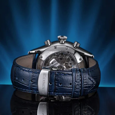 Aerowatch Les Grandes Classiques Chronograph Semi-Skeletonized Gent Automatic A 61989 AA07 1-2 SQ