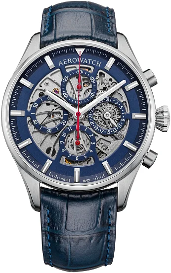 Aerowatch Les Grandes Classiques Chronograph Semi-Skeletonized Gent Automatic A 61989 AA07 1-2 SQ