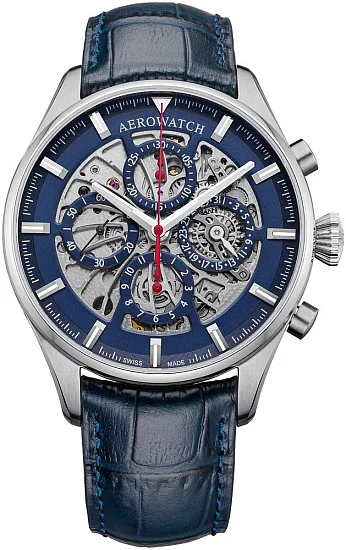 Aerowatch Les Grandes Classiques Chronograph Semi-Skeletonized Gent Automatic A 61989 AA07 1-2 SQ