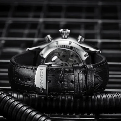 Aerowatch Les Grandes Classiques Gent Pilot Automatic Chronograph Day-Date A 61989 AA09