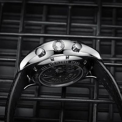Aerowatch Les Grandes Classiques Gent Pilot Automatic Chronograph Day-Date A 61989 AA09