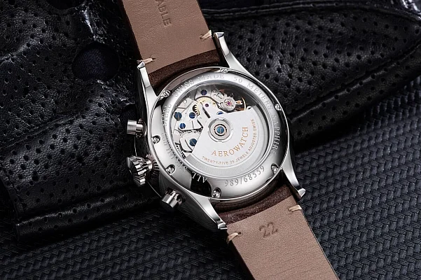 Aerowatch Les Grandes Classiques Gent Pilot Automatic Chronograph Day-Date A 61989 AA05