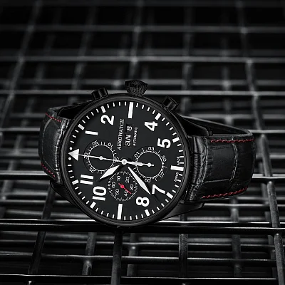 Aerowatch Les Grandes Classiques Gent Pilot Automatic Chronograph Day-Date A 61989 NO09