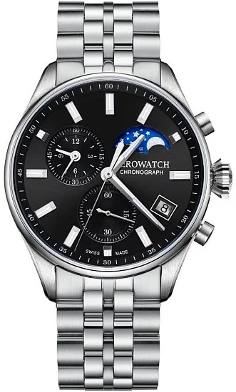 Aerowatch Les Grandes Classiques Quartz Chronograph Moonphase A 78990 AA08 M