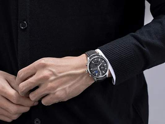 Aerowatch Les Grandes Classiques Quartz Chronograph Moonphase A 78990 AA01