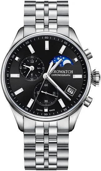 Aerowatch Les Grandes Classiques Quartz Chronograph Moonphase A 78990 AA08 M