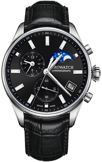 Aerowatch Les Grandes Classiques Quartz Chronograph Moonphase A 78990 AA08