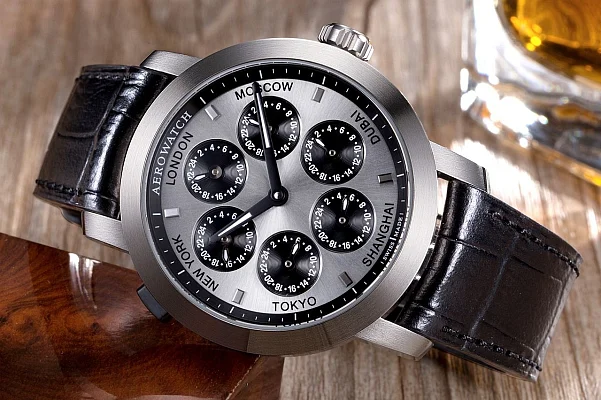 Aerowatch Renaissance 7 Times Zones Mechanical A 51974 AA03