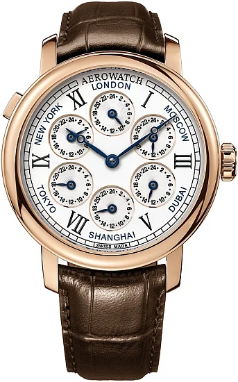 Aerowatch Renaissance 7 Times Zones Mechanical A 51974 R101