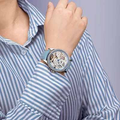 Aerowatch Renaissance Lady Mechanical Skeleton Diamonds A 57981 AA26 DIA